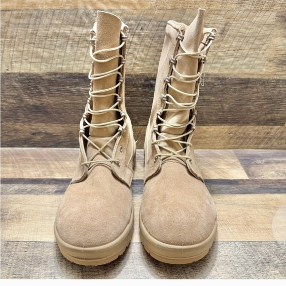 Gortex Suede Leather Tan Thigh High Tan Lace-Up Boots New  9.5 W main image 8
